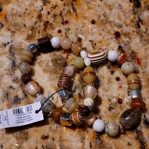 Chicos Two Bracelet Combo Neutral New
